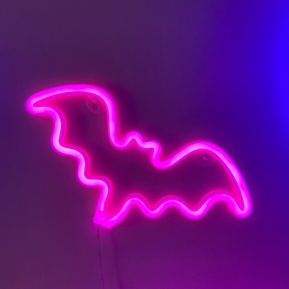 neon bat sign